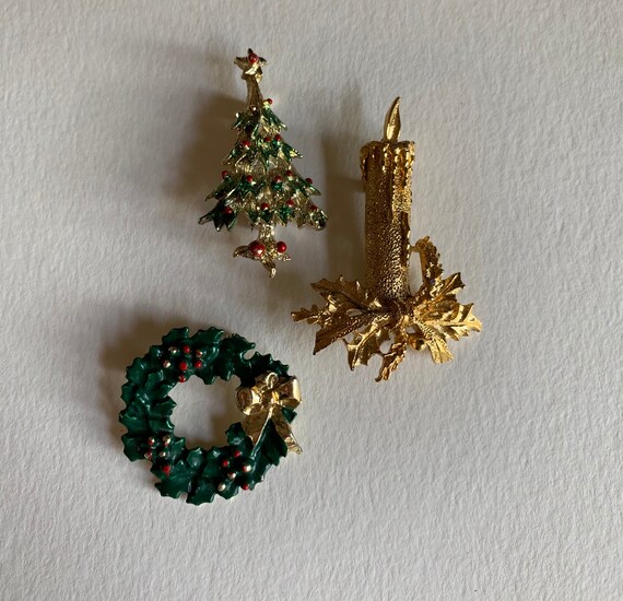 Vintage 80s 90s Christmas Earrings Holiday Jewelry Christmas Tree And Candy Canes Pierced Dangle Earrings Earrings Jewelry Valresa Com