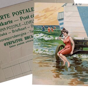 Antique Embossed Gold Accented French Carte Postale PostCard