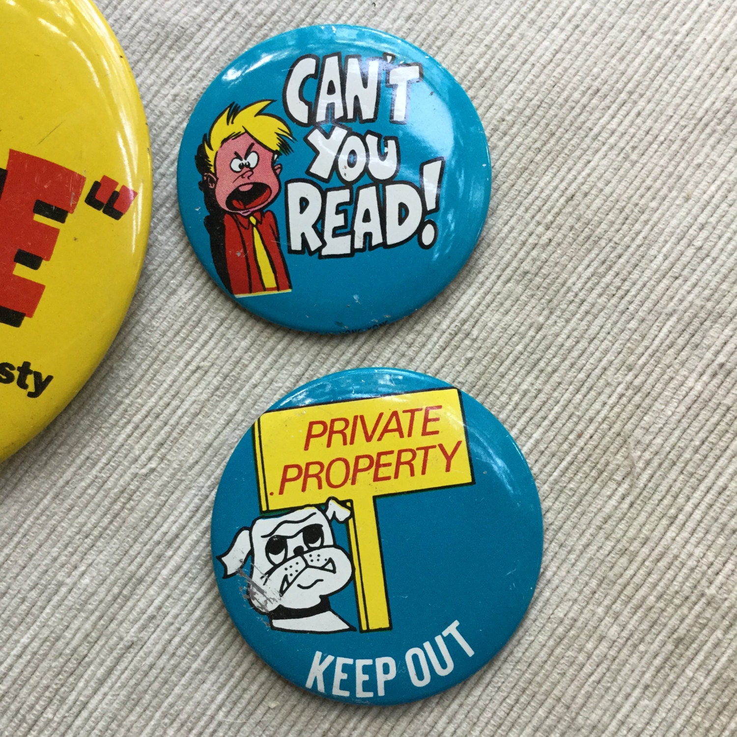 Funny Vintage Pinback Button Pin Collection Etsy