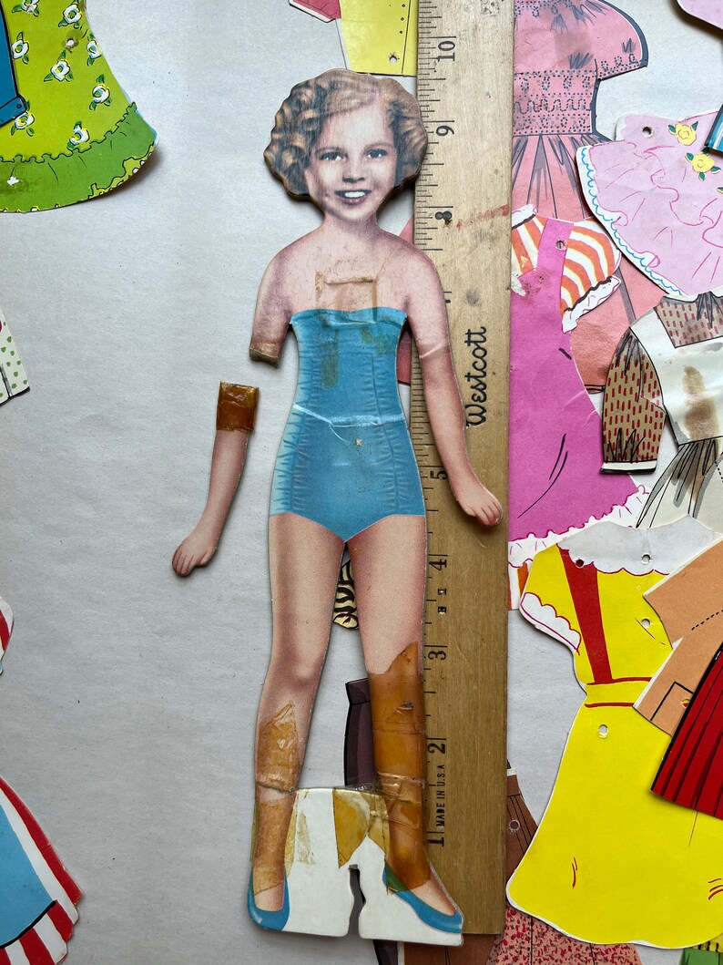 Paper Doll Ruler Vintage Shirley Temple Paper Doll Play Set - Etsy
