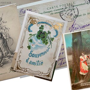 Antique French Carte Postale PostCard Souvenir Greeting Cards