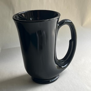 Vintage Tiara Black Amethyst Glass Beer Stein by Indiana, Hunter Horn Tankard