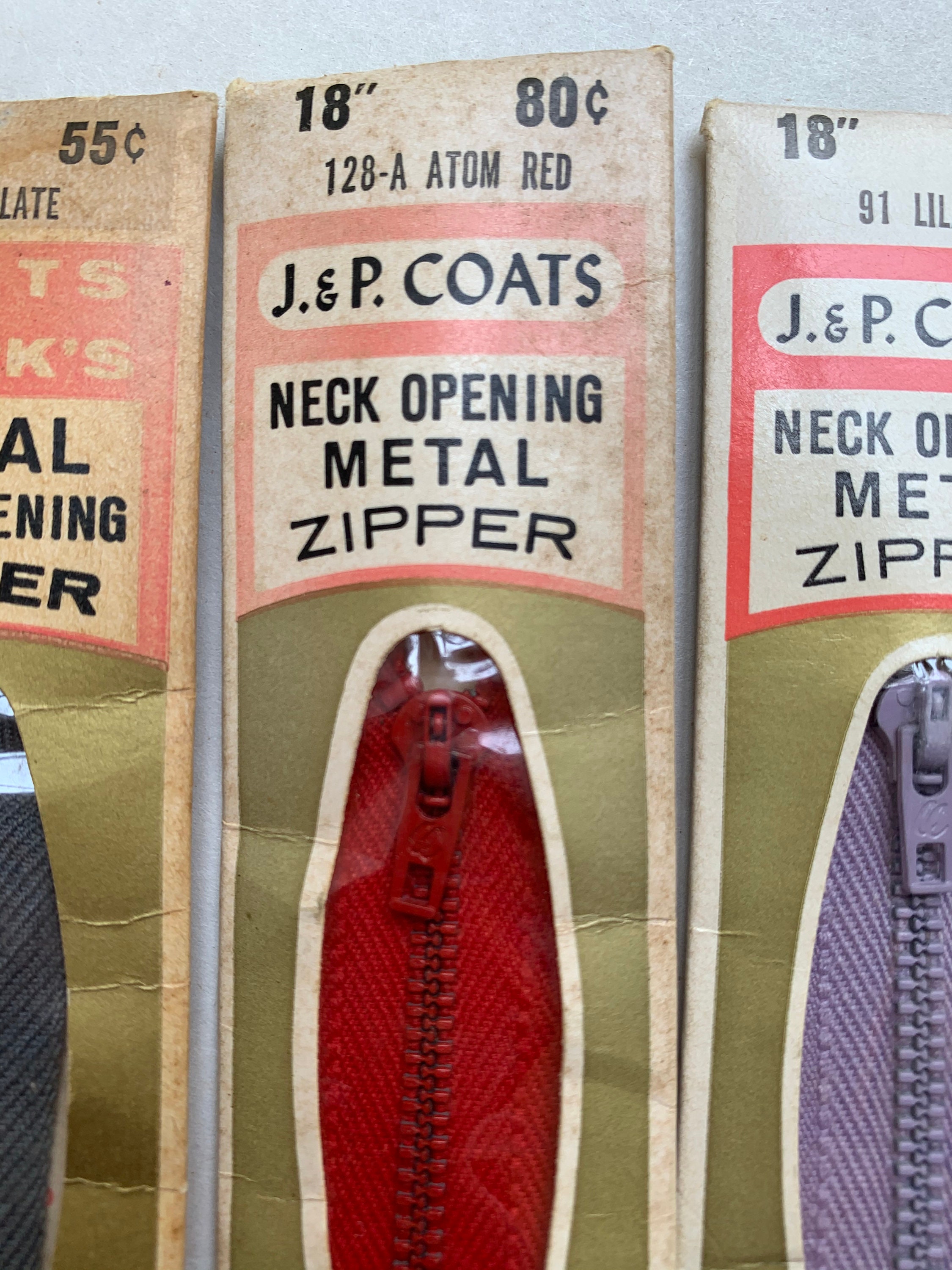 人気大割引 Coats J&P Vintage Metal Dress for Assortment Colorful Zipper テープ・マスキングテープ