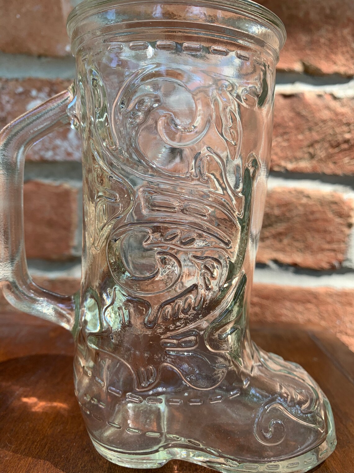 Vintage Clear Cowboy Boot Beer Stein by Anchor Hocking Etsy