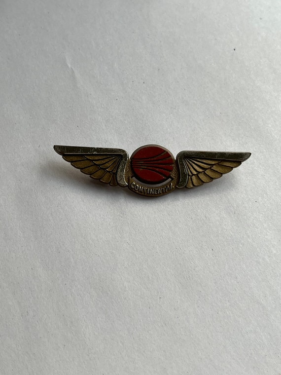 Vintage Continental Airlines Jr Pilot Wings Pin, … - image 9