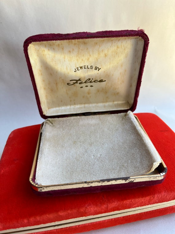 Vintage Felt Jewelry Box Collection, Earring Case - image 7