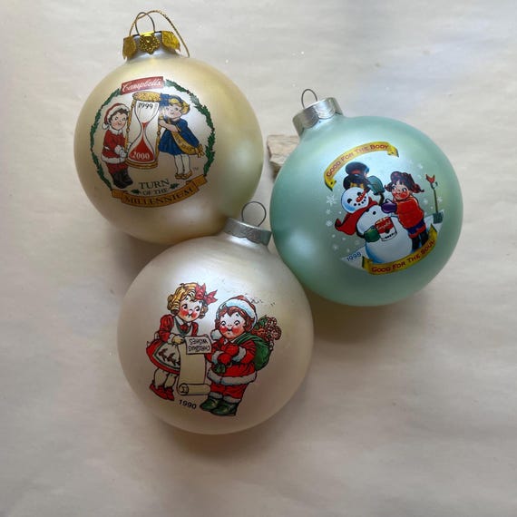 Vintage Campbell's Soup 1990s Collector's Edition Christmas Glass