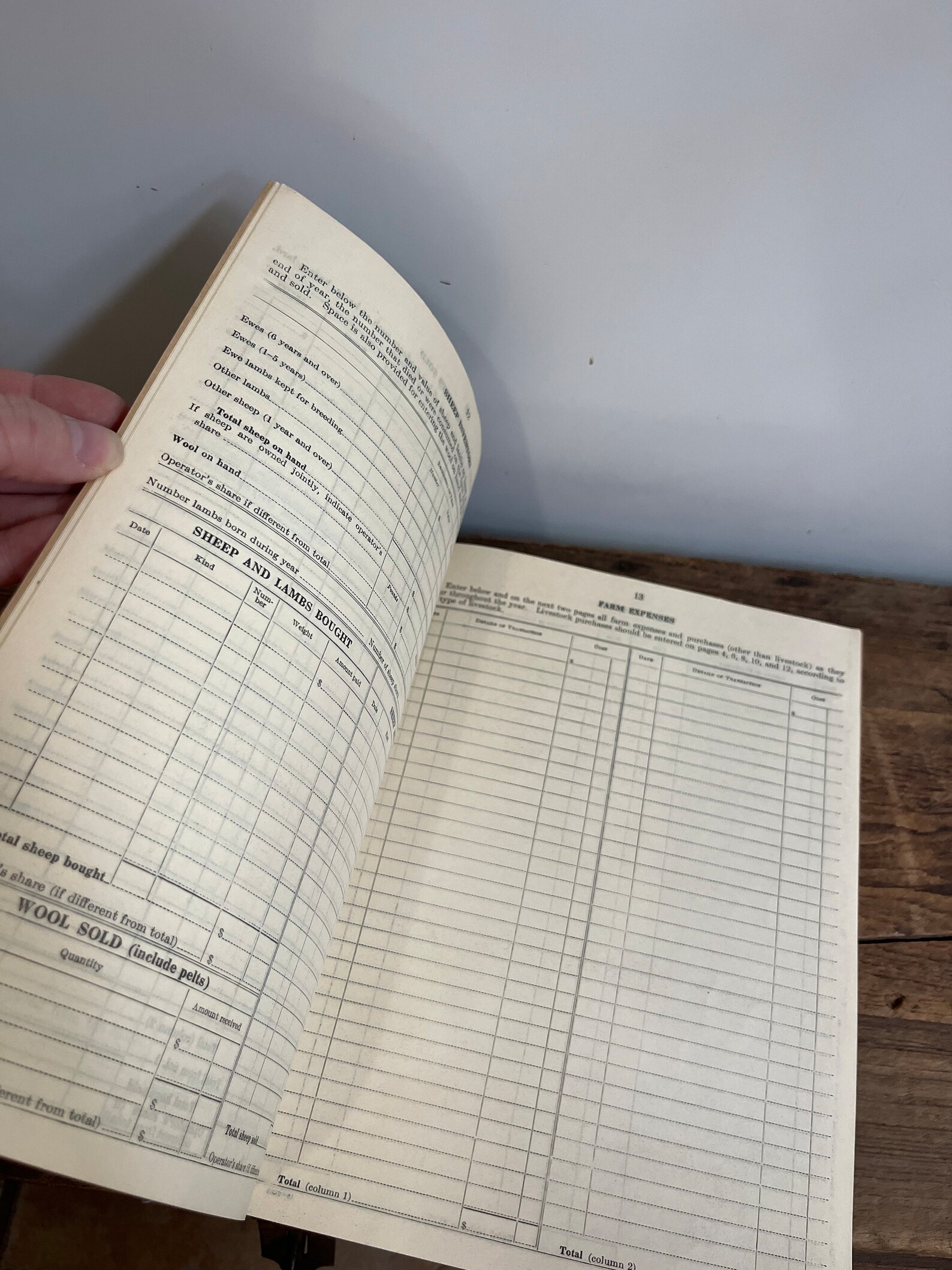 Blank Farm Farm Record Book 1930s Vintage Paperback Ledge Etsy