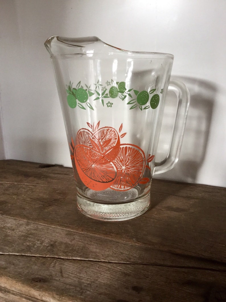 Vintage Orange Juice Pitcher Etsy