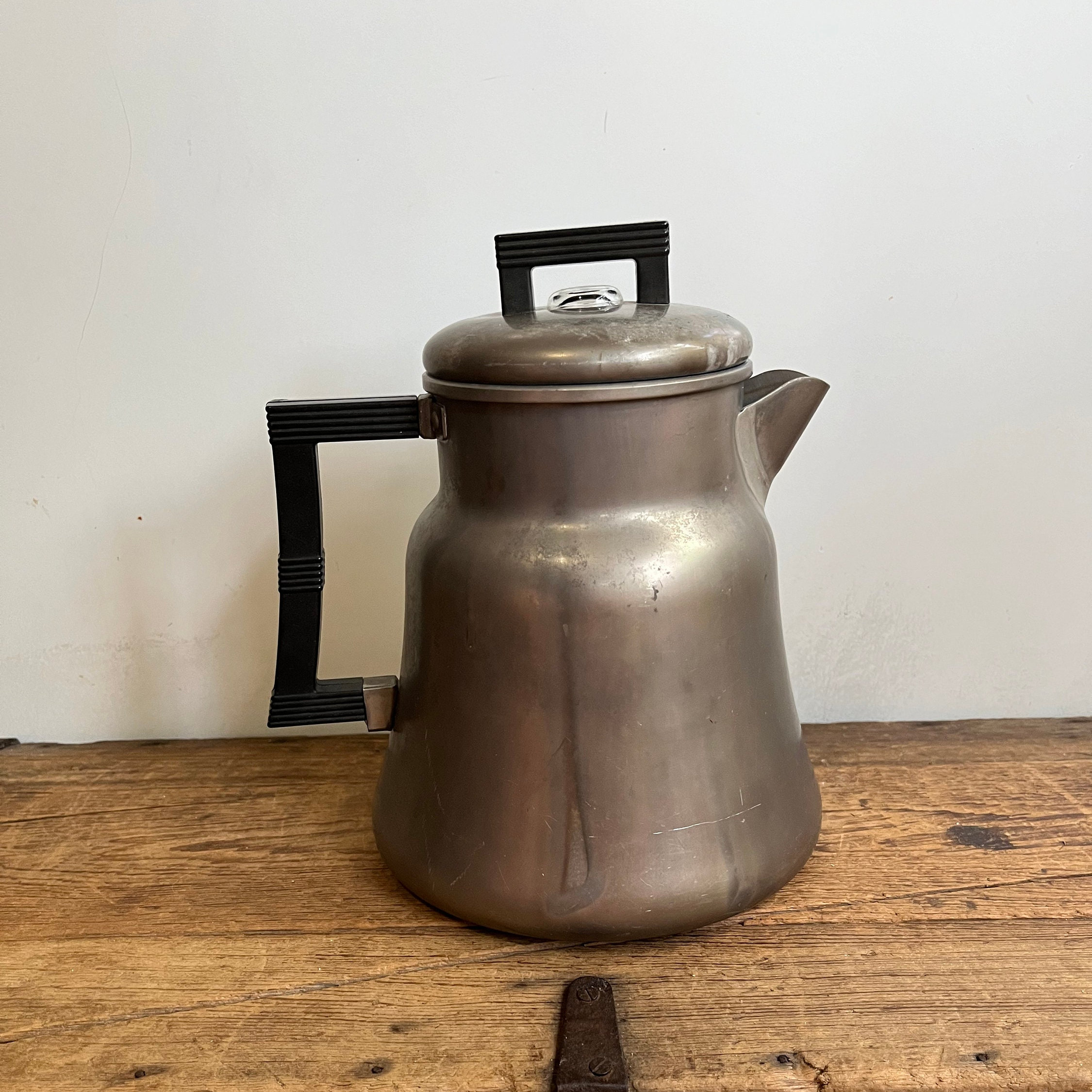 Vintage Wear-Ever Aluminum Percolator Stovetop Coffee Pot No. 3008 USA 8 Cup