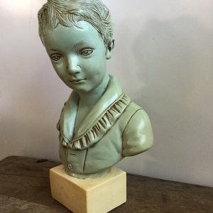 Jaru Chalkware Bust Boy Statue - Etsy