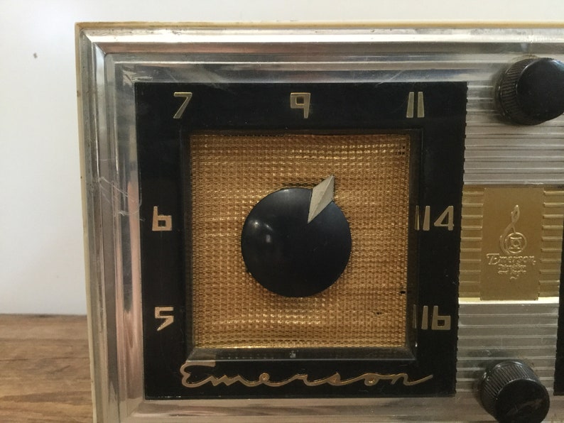 Vintage Emerson Tube Radio and Alarm Clock Model 718 Circa Etsy