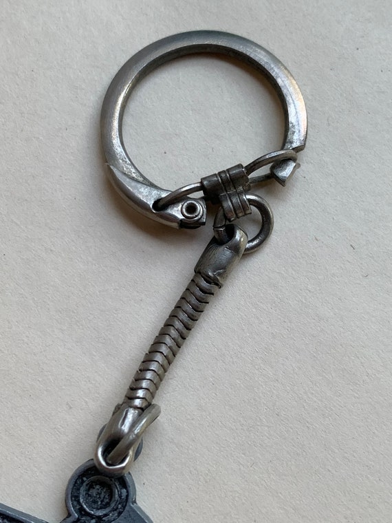 Vintage Pewter Thunderbird Key Chain American Indian