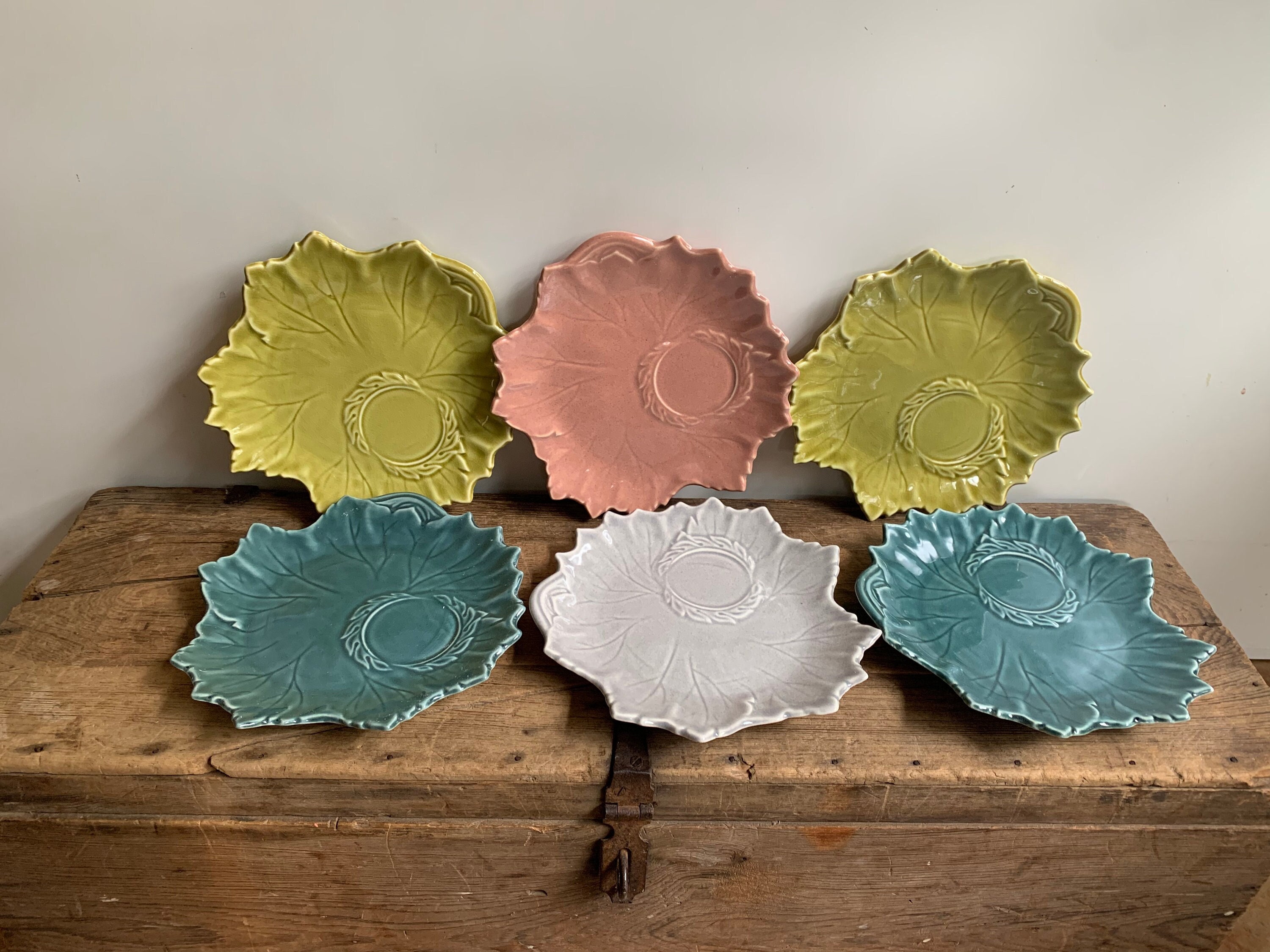 Vintage Woodfield Autumn Leaf Luncheon Plate Set by Steubenville