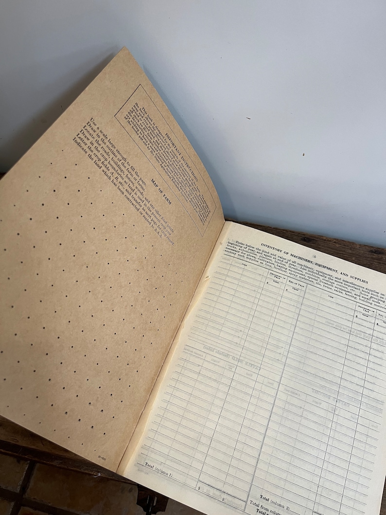 Blank Farm Farm Record Book 1930s Vintage Paperback Ledge Etsy