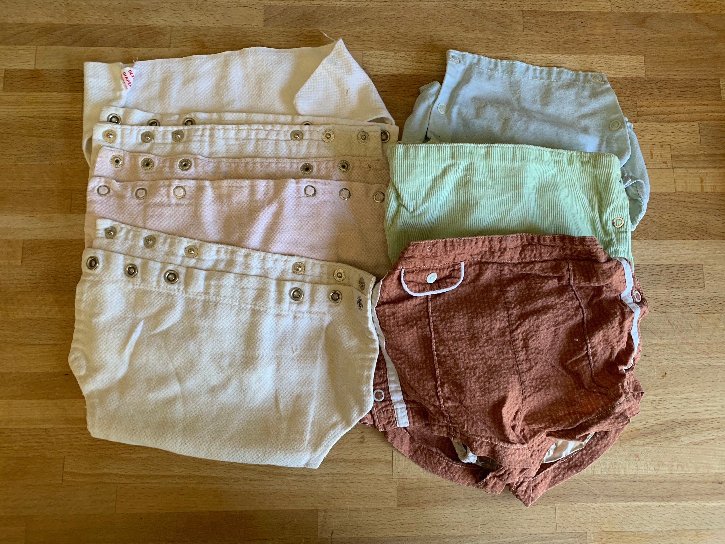 Vintage Cloth Baby Diapers and Vinyl Bloomers Midcentury Baby