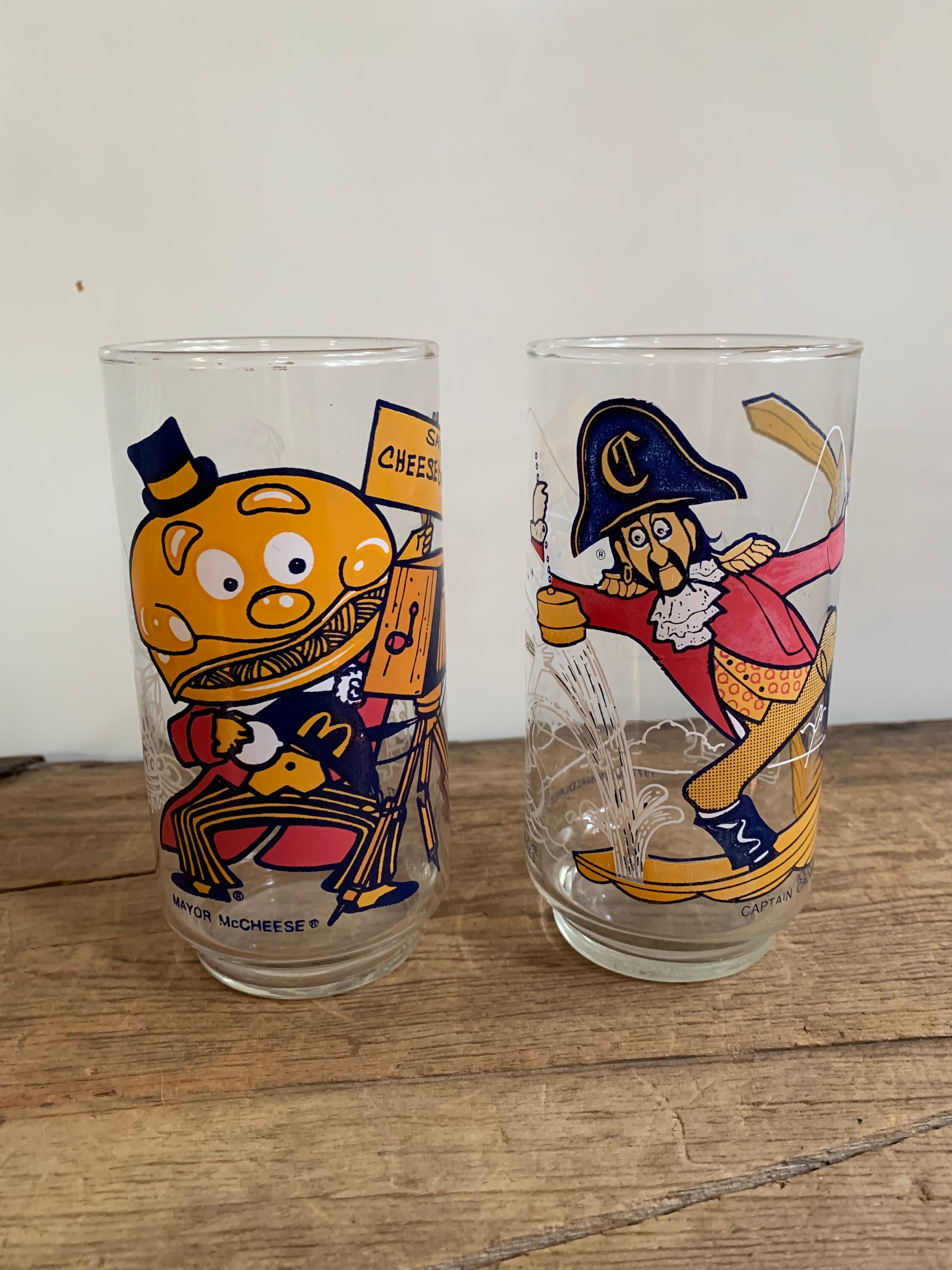 Vintage Mcdonald's Collectors Series Mcdonaldland Drink Glass Set