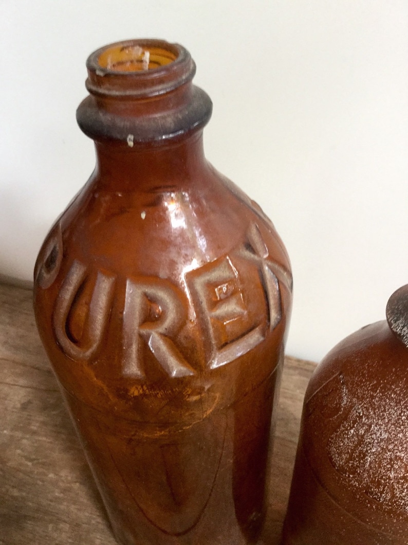 Vintage Purex Bleach Brown Glass Bottles Vintage Advertising Etsy