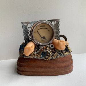 Boy Feat World Found Object Assemblage by Candiland Art