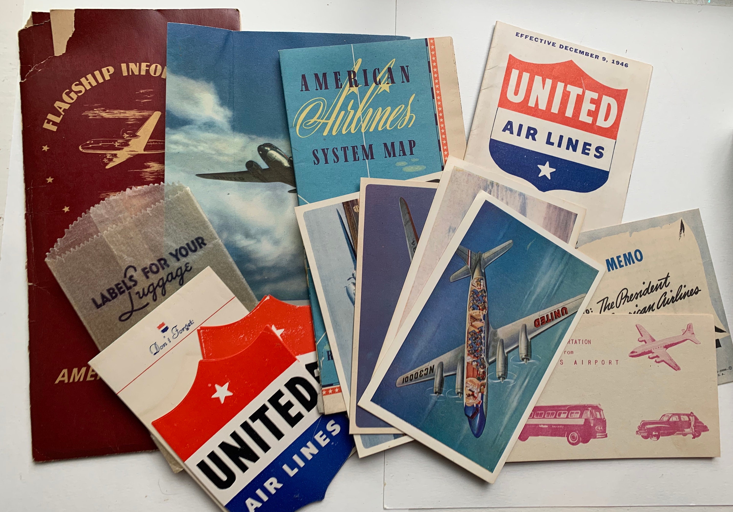 ビンテージ ユナイテッドエアライン アメリカ マップ Vintage United Air Lines Map American Airlines Passenger