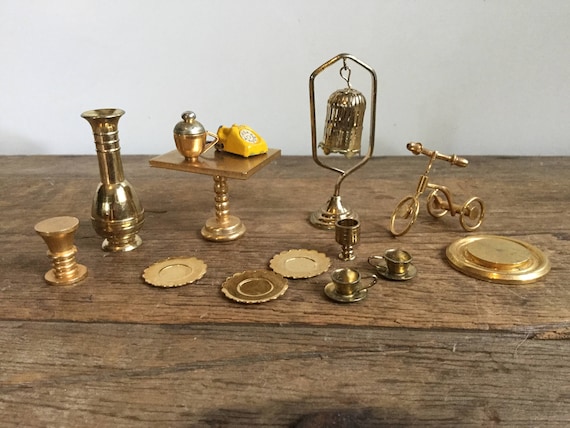 brass dollhouse furniture