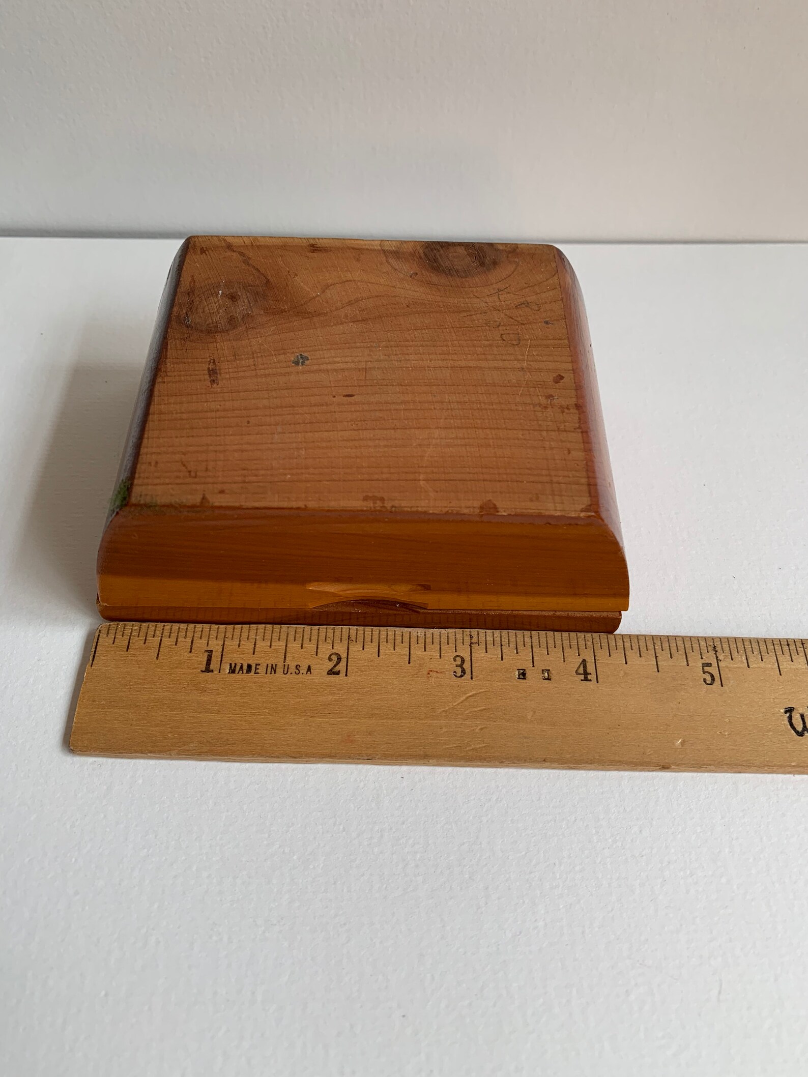 Vintage Cedar Souvenir Jewelry Box Asheville North Carolina Etsy