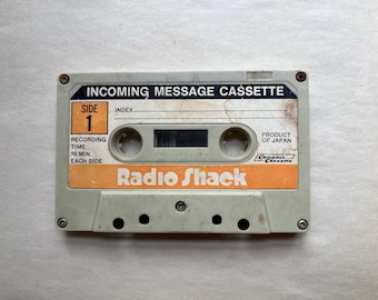 Vintage Radio Shack Cassette for Telephone Answering Machine Incoming Messages, Made in Japan