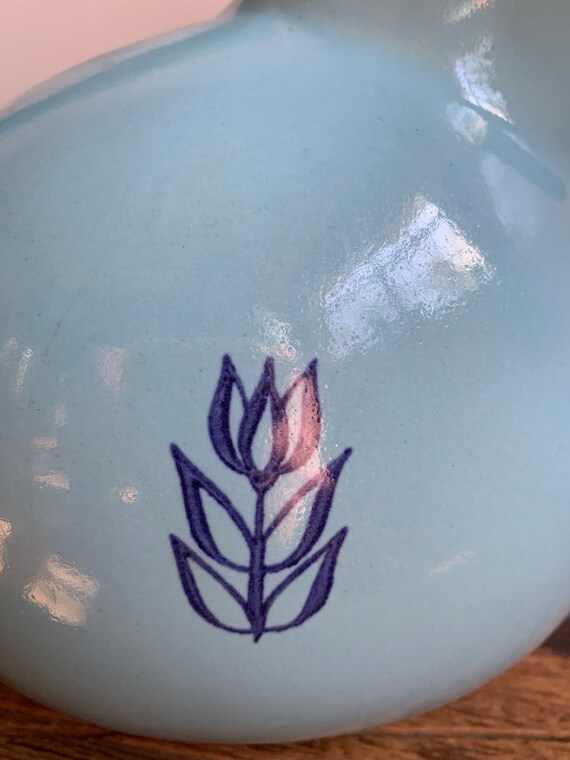 Vintage Cronin Pottery Ball Pitcher: Robins Egg Blue Tulip Ware - Etsy