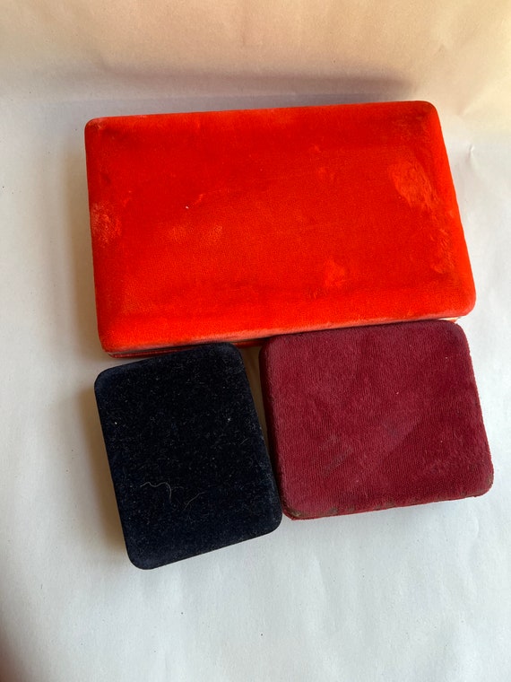 Vintage Felt Jewelry Box Collection, Earring Case - image 5