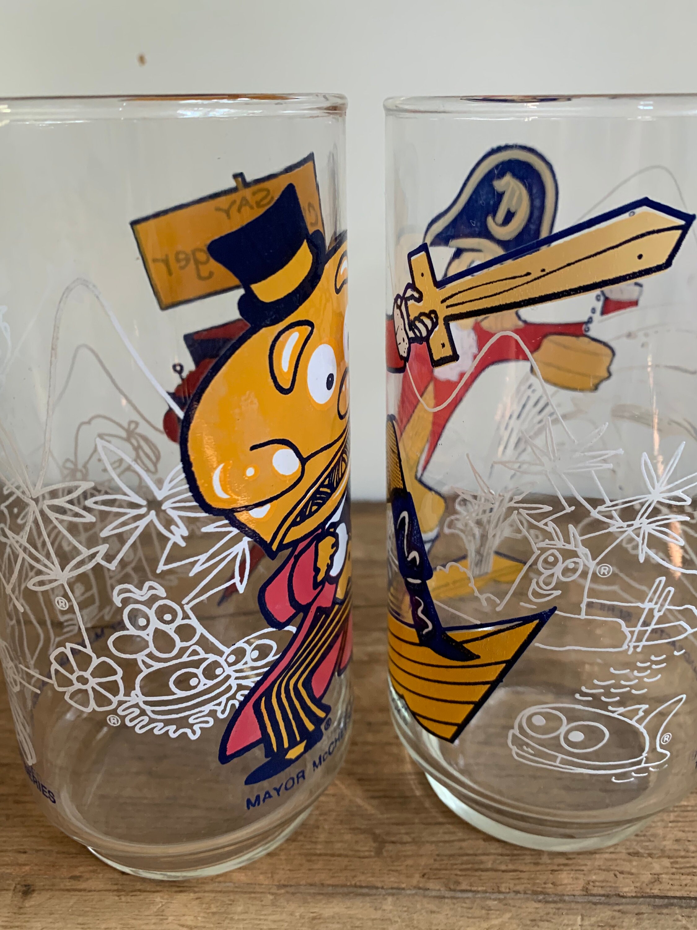 Vintage Mcdonald's Collectors Series Mcdonaldland Drink Glass Set