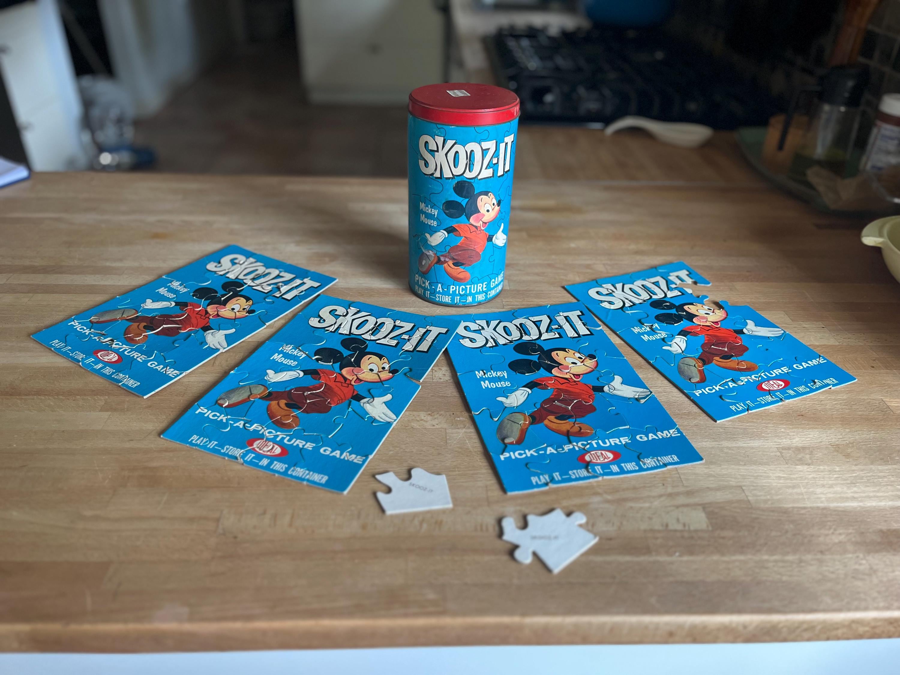 Vintage Mickey Mouse Skooz-it Puzzle Game 1963 Ideal Game - Etsy