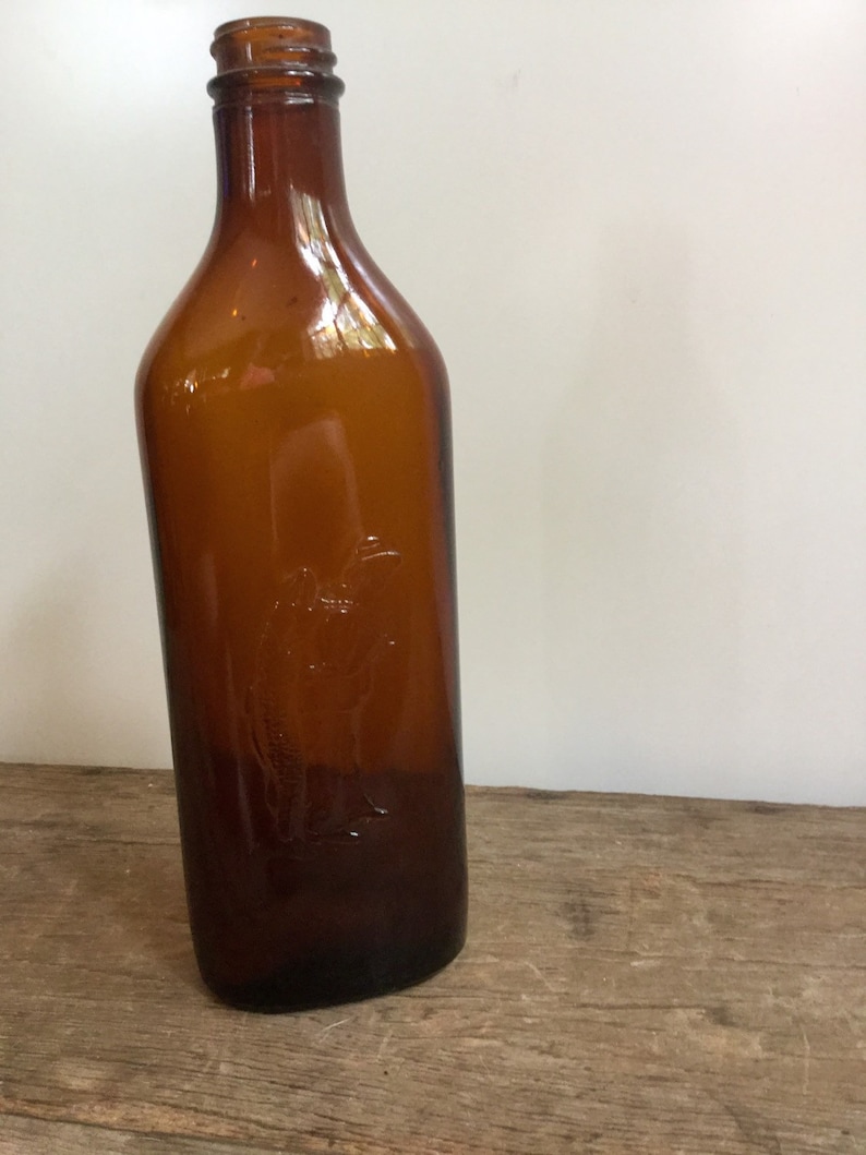 Vintage Scott's Cod Liver Oil Brown Glass Bottle Etsy