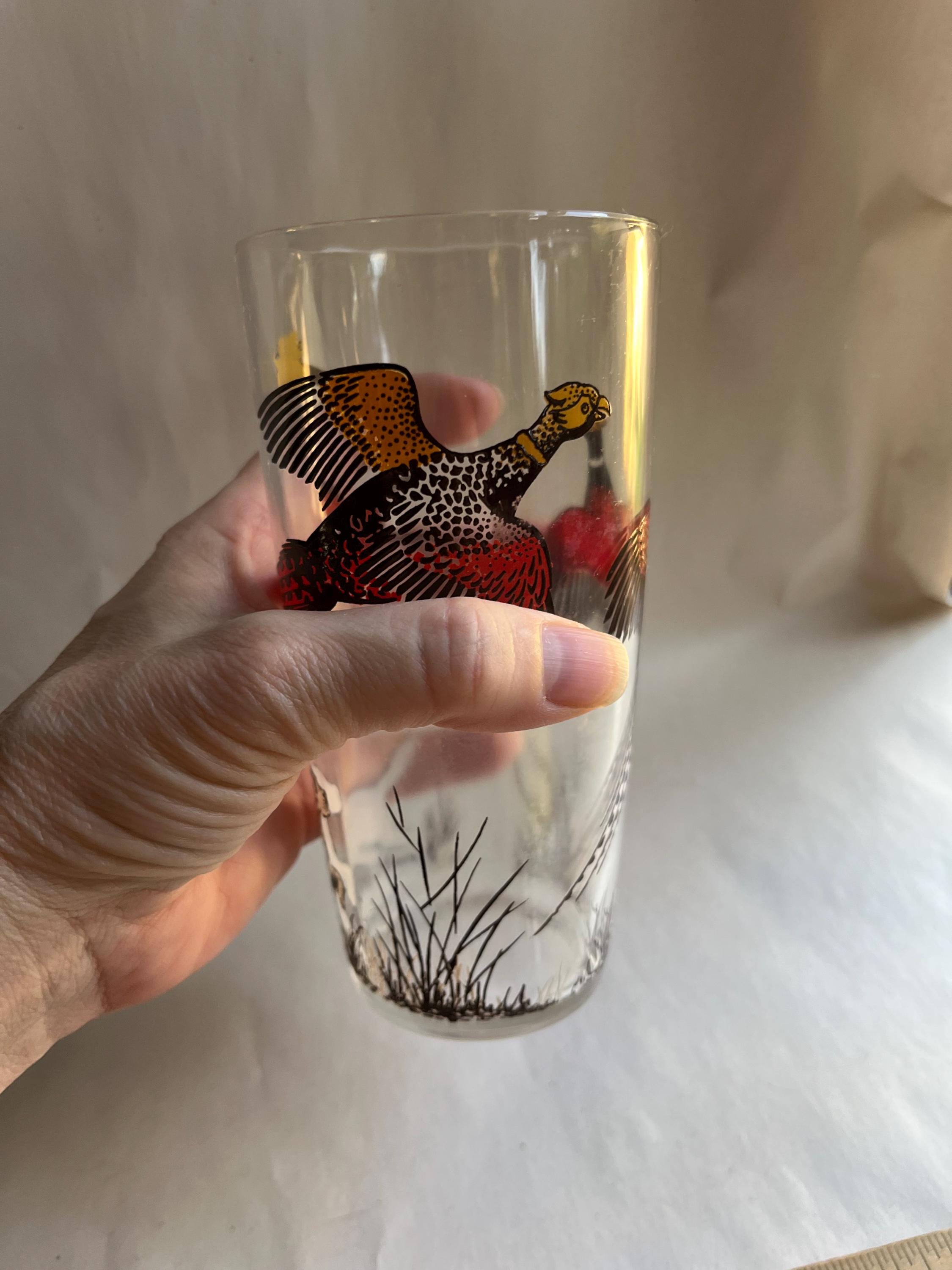 Vintage Hazel Atlas Pheasant Hunting Dog Cocktail Glass - Etsy