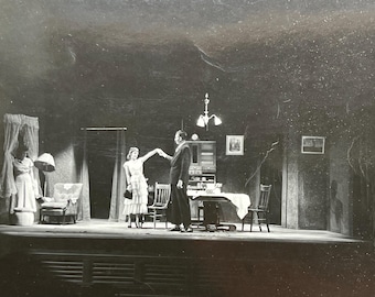 Vintage Play Photograph Stage Actors Drama, Theatrical History