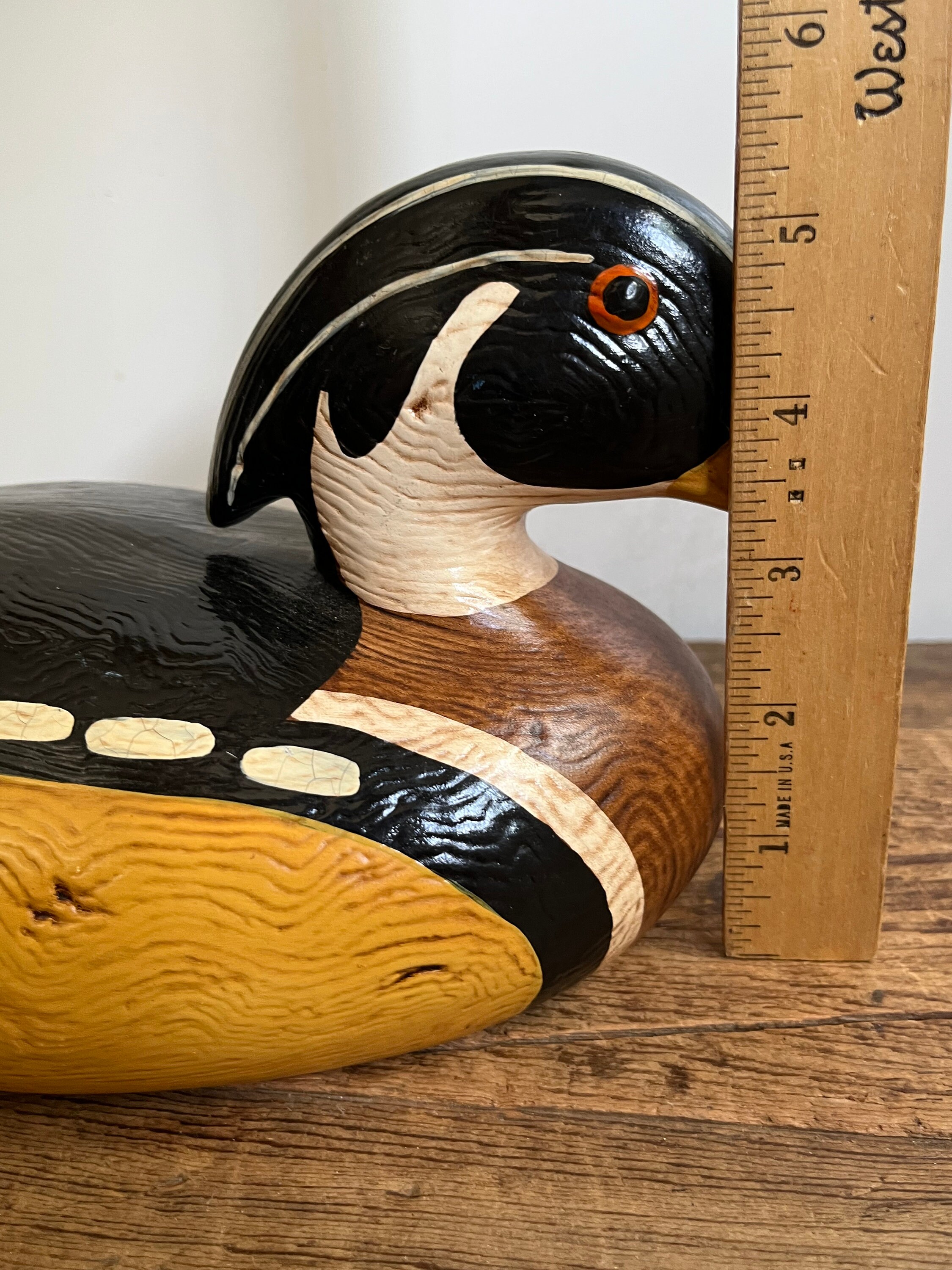 Vintage Ceramic Faux Woodgrain Duck Decoy Figure - Etsy