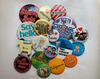 Vintage Pinback Button Pin Instant Collection