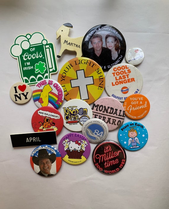 Vintage Pinback Button Pin Instant Collection