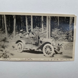 Coley Bros Model T at White Salmon Trout Lake Road Antique Photograph circa 1916