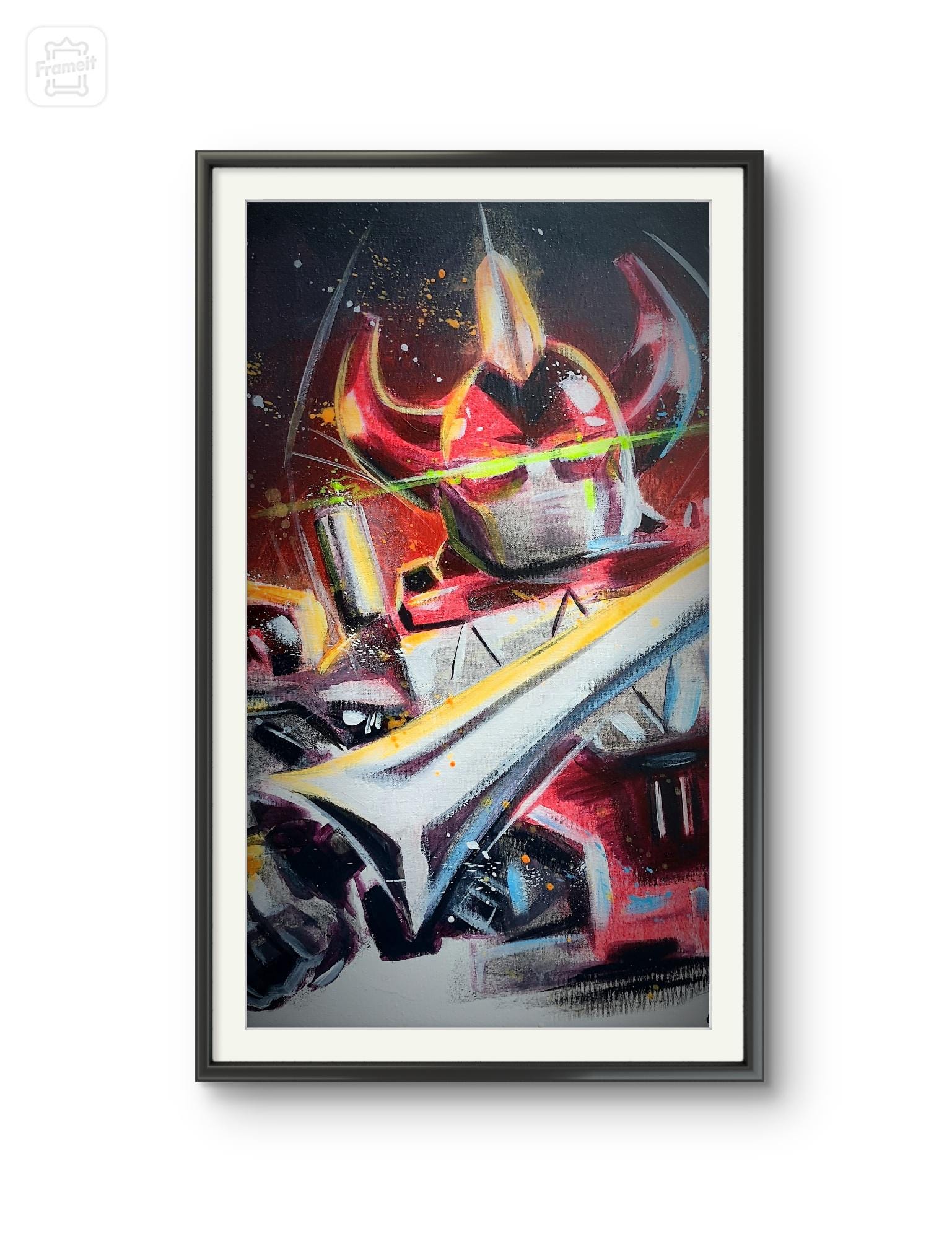 Framed Poster Print #1 "Megazord" Giant Robot Sentai Rangers