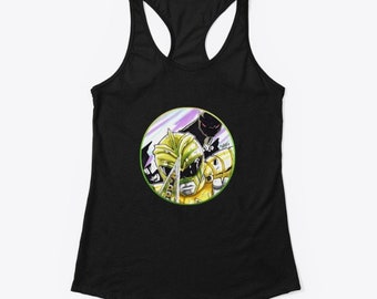 Women's Racerback- Green Ranger Black Workout