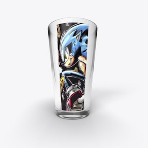 Sonic And Knuckles 16oz Pint Glass Sega Retro Gamer Drinkware