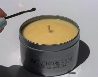 Bougies aux huiles essentielles de soja | Bougies d'aromathérapie | Lavande, eucalyptus, menthe poivrée, encens, myrrhe, patchouli | Bougies à la cire de soja naturelle