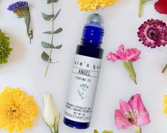 Huile de parfum à bille | Cardamome, bois de teck, lavande, pin, vanille, bois de santal et plus | Huile de noix de coco biologique + parfums sans phtalate