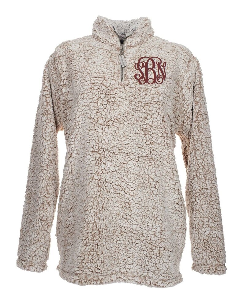 sherpa pullover monogrammed
