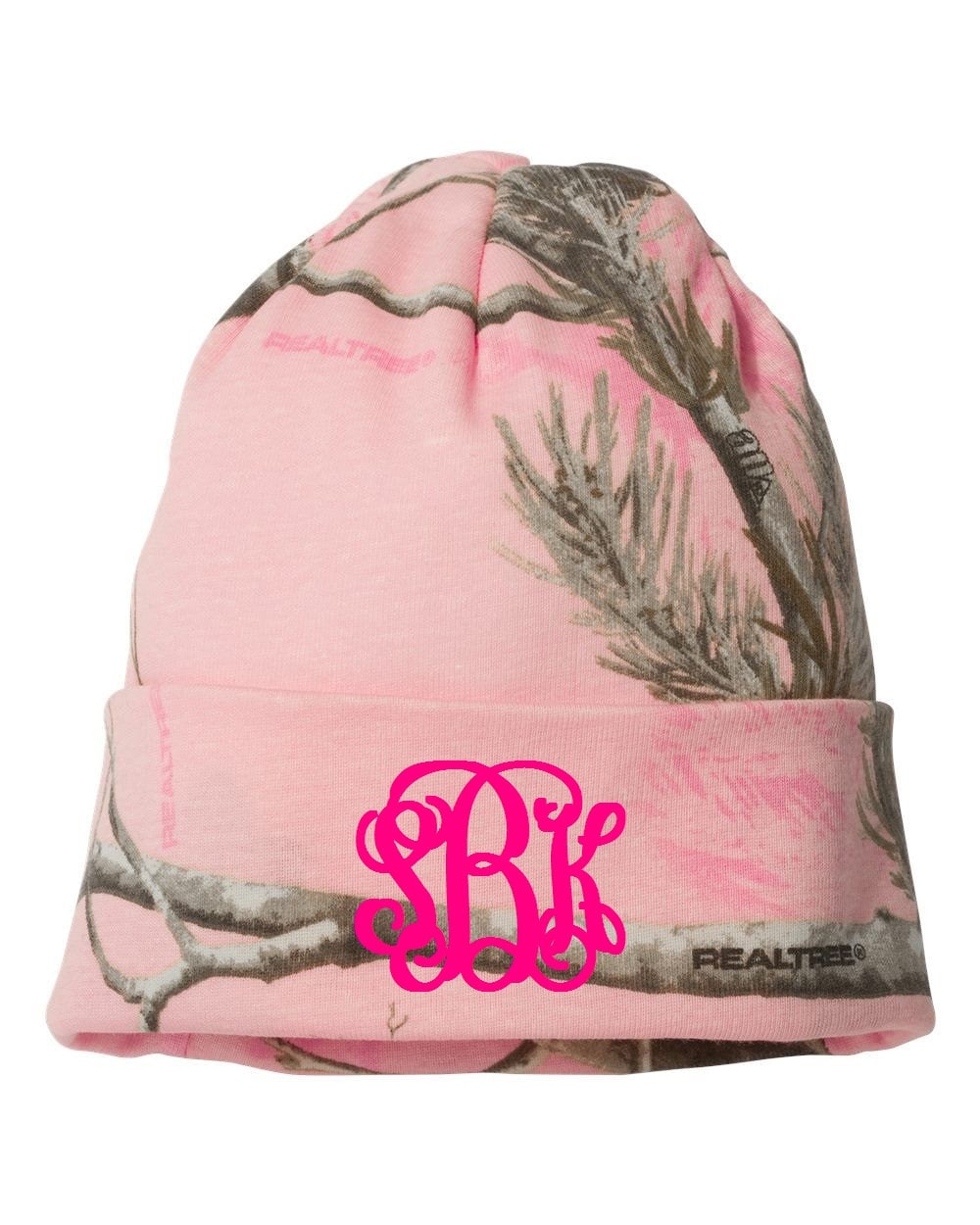Monogrammed Pink Camo Beanie/Monogrammed Toboggan/Monogrammed Etsy