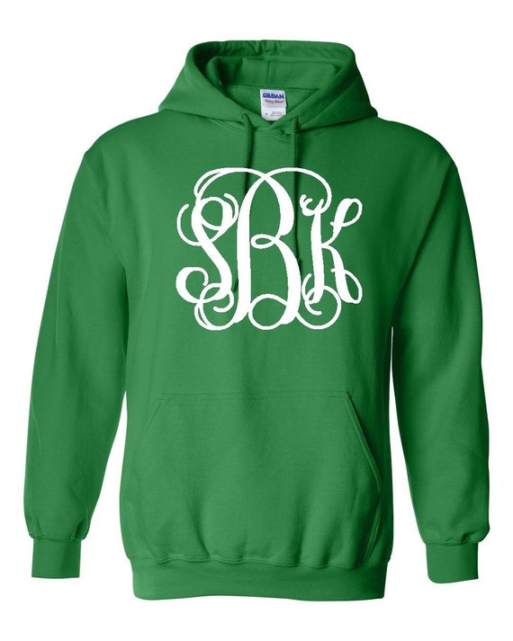 monogrammed hooded sweatshirt