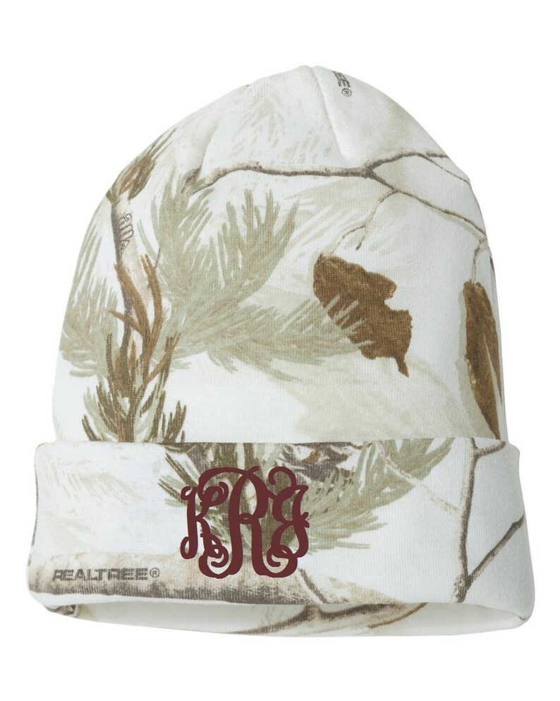 snow camo winter hat