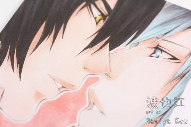 Fantasy Manga Illustration /'I Want.../' Boys Love Pairing Sky and Kiyo ATC Print Yaoi Manga ACEO Print Shounen Ai Love Scene