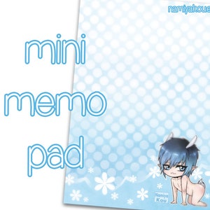 Mermaid Memo Pad Manga Notepad Blue Notes And Stationery Etsy