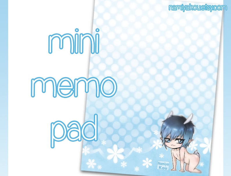 Kawaii MEMO PAD Small Chibi Manga Notepad Japanese Original Etsy